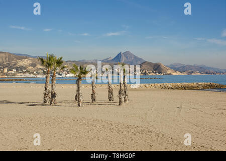 Beach at El Campello near Alicante, Spain Stock Photo