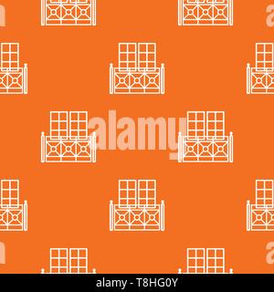 Double balcony pattern vector orange Stock Vector