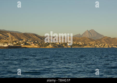 View inland from the sea at El Campello near Alicante, Spain Stock Photo
