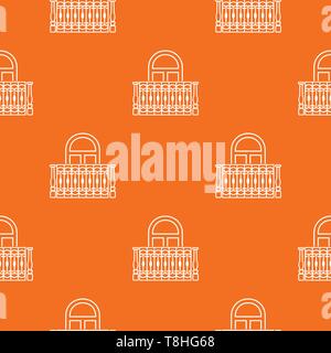 Design of balcony pattern vector orange Stock Vector