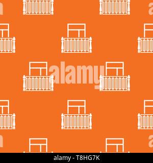 Square balcony pattern vector orange Stock Vector