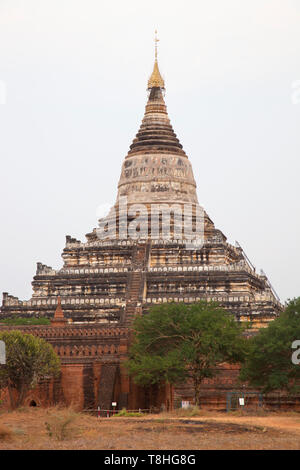 Shwesandaw temple, Old Bagan village area, Mandalay region, Myanmar, Asia Stock Photo