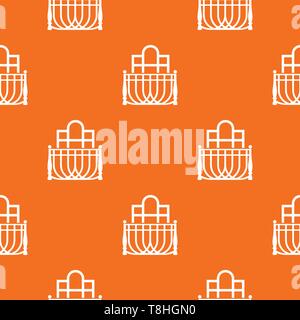 Luxury balcony pattern vector orange Stock Vector