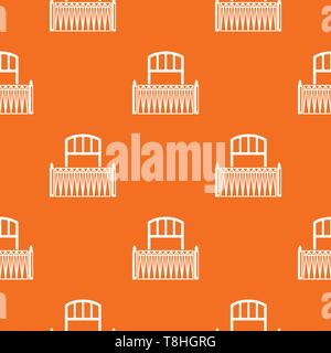 Lattice balcony pattern vector orange Stock Vector