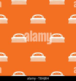 Cleaning brush pattern vector orange Stock Vector