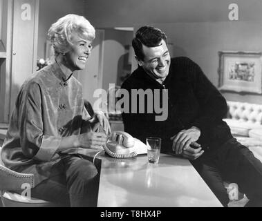 May 13, 2019: File Photo: DORIS DAY, the perennial girl-next-door whose career as a singer and actress spanned almost 50 years and made her one of the biggest Hollywood stars and most popular entertainers in the United States has died. She was 97. PICTURED: DORIS DAY on set with ROCK HUDSON in 1959. (Credit Image: © Globe Photos/ZUMApress.com) Stock Photo