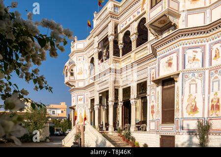 India, Rajasthan, Shekhawati region, Mandawa, Heritage Mandawa hotel Stock Photo