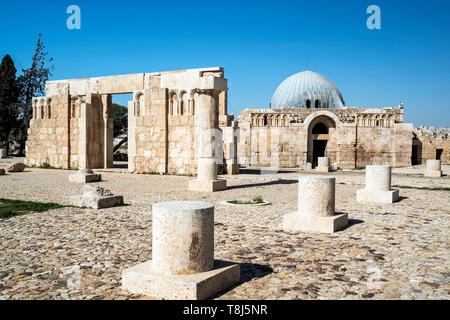 Umayyad Palace on the Citadel Hill, Amman, Jordan Stock Photo