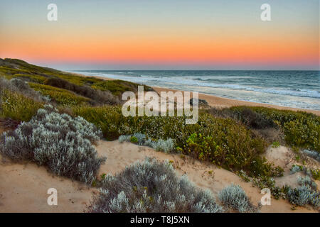 Sunset at Ninety Mile Beach, Victoria, Australia Stock Photo