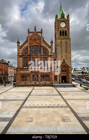 United Kingdom, Northern Ireland, Ulster, county Derry, Derry, the Guidehall Stock Photo