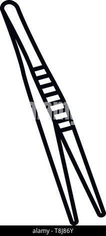 Eyebrow Tweezer Icon Vector Stock Vector