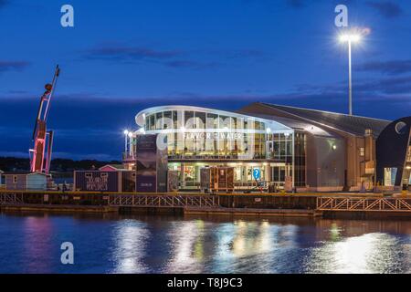 Canada, Nova Scotia, Sydney, Cruise Port Terminal, dusk Stock Photo