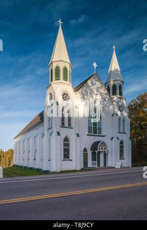 Canada, Nova Scotia, Cabot Trail, Ingonish Beach, Cape Breton HIghlands National Park, St. Peters Church Stock Photo