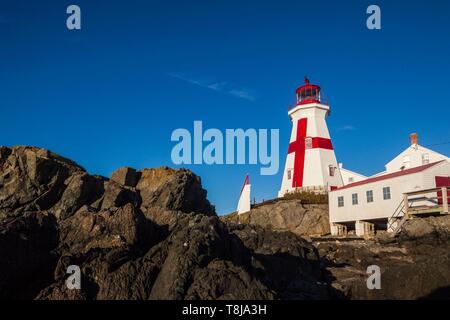 Canada, New Brunswick, Campobello Island, Head Harbour Lightstation lighthouse Stock Photo