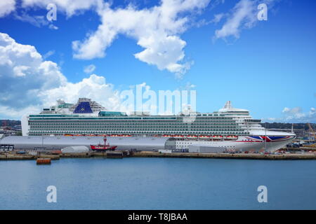 SOUTHAMPTON, ENGLAND - September 18, 2016: P O Cruises is a British cruise line based at Carnival House in Southampton, England, operated by Carnival  Stock Photo