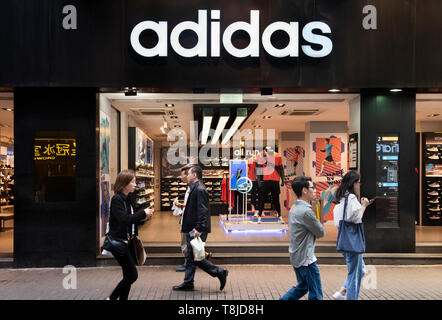 Adidas store seen in Hong Kong Stock Photo Alamy