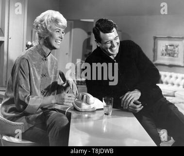 May 13, 2019: File Photo: DORIS DAY, the perennial girl-next-door whose career as a singer and actress spanned almost 50 years and made her one of the biggest Hollywood stars and most popular entertainers in the United States has died. She was 97. PICTURED: DORIS DAY on set with ROCK HUDSON in 1959. (Credit Image: © Globe Photos/ZUMApress.com) Stock Photo