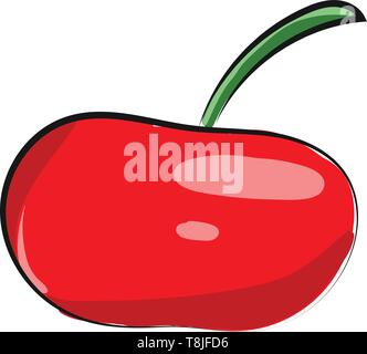 red apple fruit leaf color icon vector illustration Stock Vector Image ...