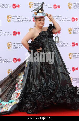 Daisy May Cooper seen on the red carpet during the Virgin Media BAFTA Television Awards 2019 at The Royal Festival Hal in London. Stock Photo