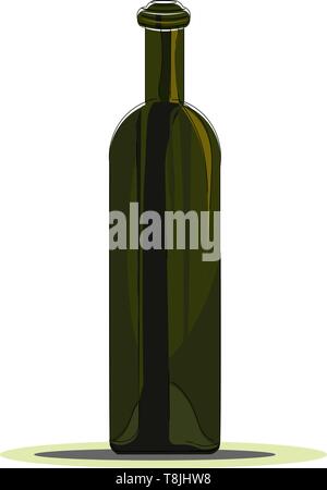 empty wine bottle drawing