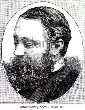 Henry Montagu Butler portrait, Headmaster of Harrow school 1860 - 1865, illustration from 1884 Stock Photo