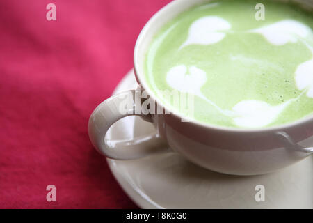 green tea latte Stock Photo