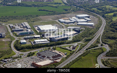 aerial view of the Advanced Manufacturing Park, AMP, at Catcliffe, Sheffield, UK Stock Photo