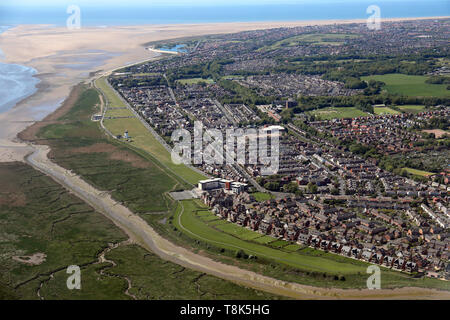 aerial view of Lytham & Lytham St Annes, a seaside resort on the Lancashire coast Stock Photo