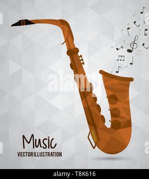 Low Poly instrument design Stock Vector