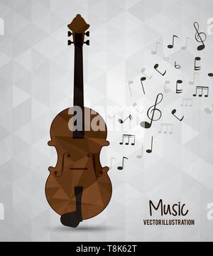 Low Poly instrument design Stock Vector