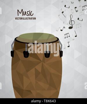 Low Poly instrument design Stock Vector
