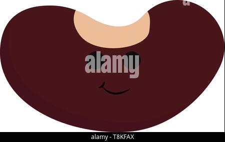 Bean is the edible seed of various plants that is cooked and eaten. There are different types of beans., vector, color drawing or illustration. Stock Vector