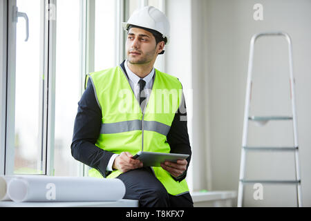 Handsome Businessman on Site Stock Photo