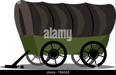 cartoon pioneer wagons
