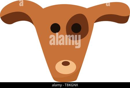 Dog is an animal with four legs that is often kept as a pet or to hunt or guard things., vector, color drawing or illustration. Stock Vector
