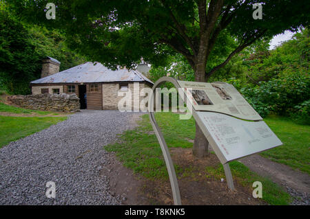 The restored Ah Lum's store in Arrowtown's historical Chinese settlement catered to the Chinese miners in the 1880s, South Island New Zealand Stock Photo