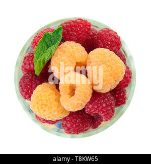 Delicious fruit salad in plastic cup on white background Stock Photo - Alamy