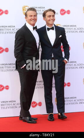 Bradley and Barney Walsh are seen on the red carpet during the Virgin Media BAFTA Television Awards 2019 at The Royal Festival Hall in London. Stock Photo