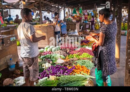 Sri Lanka, Northern province, Jaffna, vegetable stall in the market ...