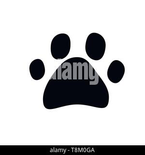 Paw of animal footprints. Vector illustration. Stock Vector