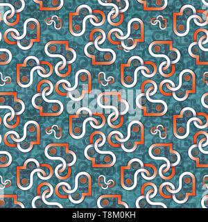 Colorful seamless pattern with circles. Fabric print. Cute abstract background. Stock Vector