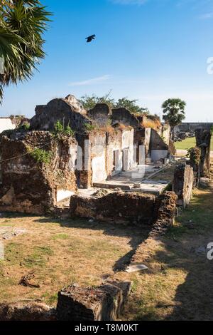 Sri Lanka, Northern province, Jaffna, Jaffna Fort or Dutch fort, built in 1618 by the Portuguese and occupied in 1658 till the end of the 18th century by the Dutch Stock Photo