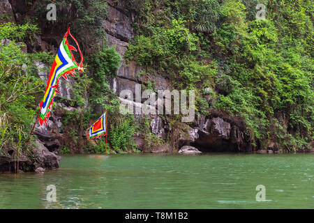 View on the Dong River in Ninh Binh Province, Vietnam, Asia Stock Photo
