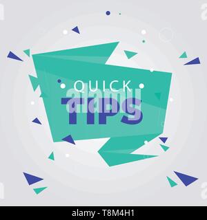 Modern quick tips composition with flat design- Vector illustrator Stock Vector