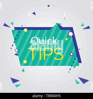 Modern quick tips composition with flat design- Vector illustrator Stock Vector