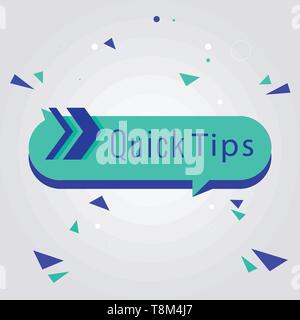Modern quick tips composition with flat design- Vector illustrator Stock Vector