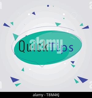 Modern quick tips composition with flat design- Vector illustrator Stock Vector