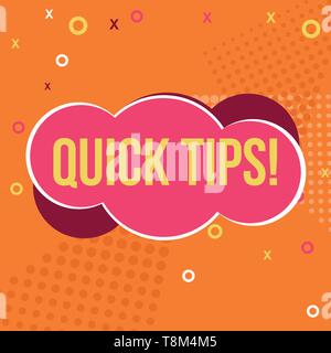 Modern quick tips composition with flat design- Vector illustrator Stock Vector