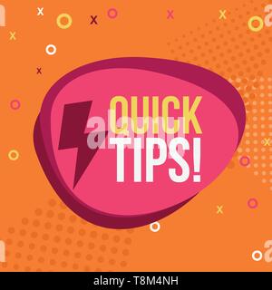 Modern quick tips composition with flat design- Vector illustrator Stock Vector