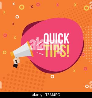 Modern quick tips composition with flat design- Vector illustrator Stock Vector